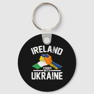 Ireland Stands With Ukraine Ukrainian Irish Flag T Key Ring