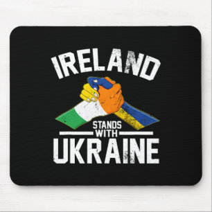 Ireland Stands With Ukraine Ukrainian Irish Flag T Mouse Pad