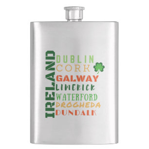 IRELAND SUBWAY ART HIP FLASK