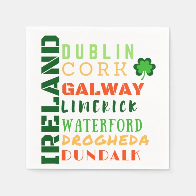 IRELAND SUBWAY ART NAPKIN (Front)