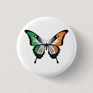 Ireland Swallowtail Butterfly Flag 3 Cm Round Badge