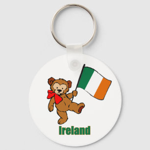 Ireland Teddy Bear Keychain