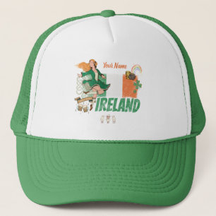 Ireland Vintage Flag St. Patrick's Day Retro Trucker Hat