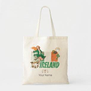 Ireland vintage flag St. Patrick's Day souvenir Tote Bag