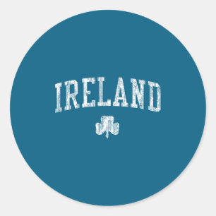 Ireland Vintage Srts Design Irish Shamrock Classic Round Sticker