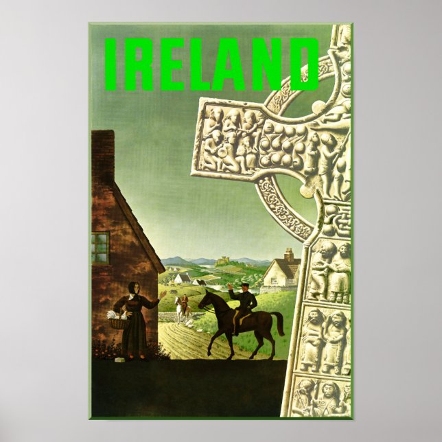 Ireland.  Vintage travel poster (Front)