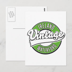 Ireland Waterford vintage logo Postcard