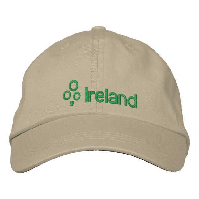 Ireland with Shamrock Embroidered Hat (Front)