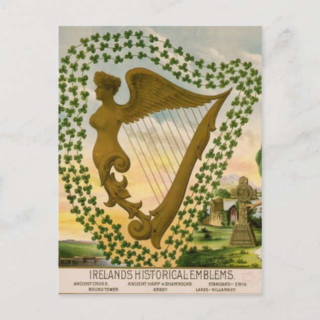 Ireland's Historical Emblems Postcard (Front)