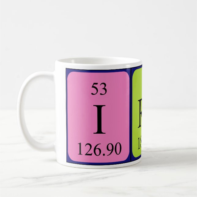 Irena periodic table name mug (Left)