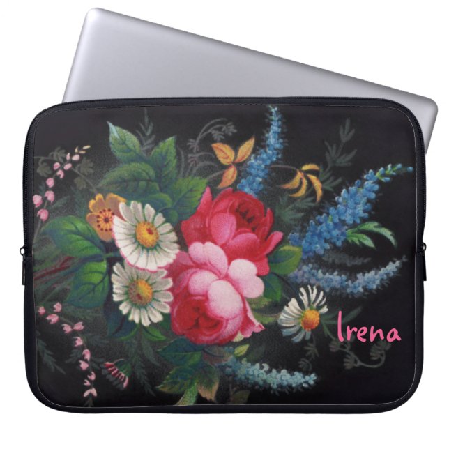 Irena Victorian Bouquet Neoprene Laptop Sleeve (Front)