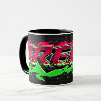 Irene First Name Name Graffiti red green Tasse Mug
