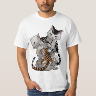Irezumi Cat Artist with Traditional Japanese Tatto T-Shirt