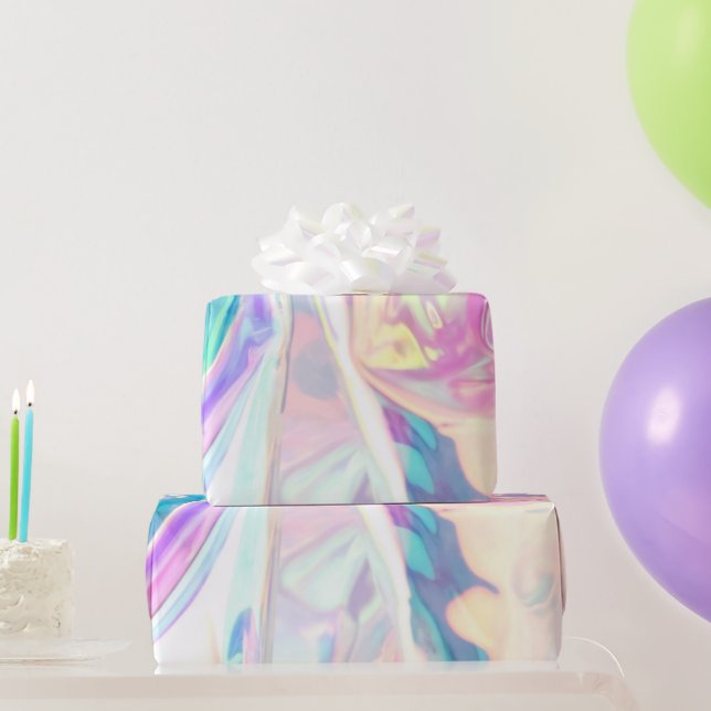  Iridescence Holographic  Pattern Wrapping Paper (Party Gifts)