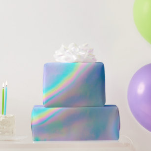 Iridescence Holographic  Pattern Wrapping Paper