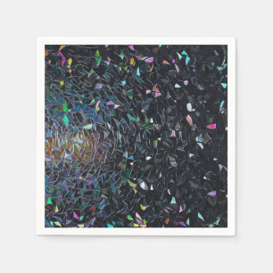 Iridescent Abstract Stained Glass Pattern Napkin