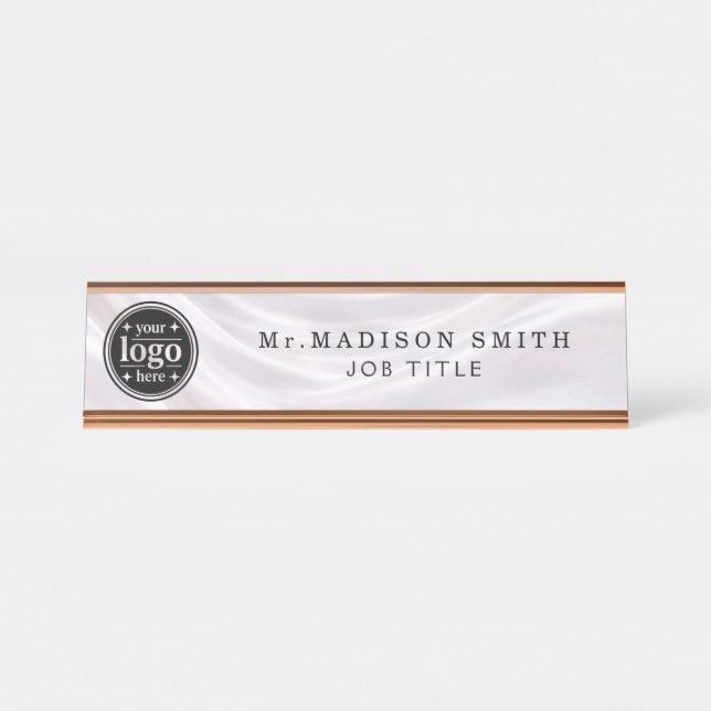 Iridescent Acrylic Desk Name Plate  (Front)