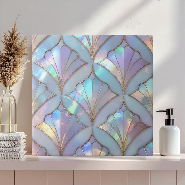 Iridescent Art Deco Stained Glass ID1177 Tile (Creator Uploaded)