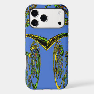 Iridescent Art Print with Golden Abstract Design