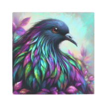 Iridescent Avian Beauty: Pastel Feathered Splendou