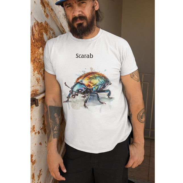 Iridescent Beetle in Watercolor, custom T-Shirt (Creator Uploaded)