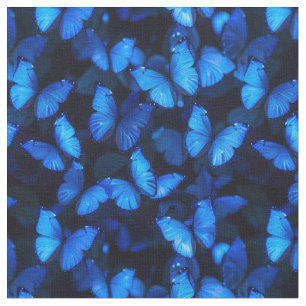 Iridescent Blue Butterfly Fabric
