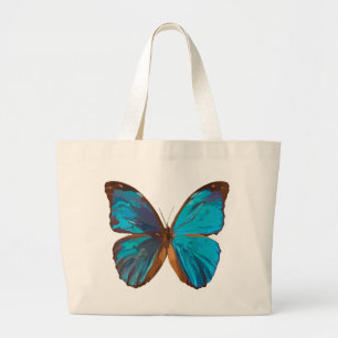 Iridescent Blue Butterfly Jumbo Tote