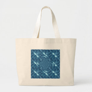 Iridescent blue. large tote bag