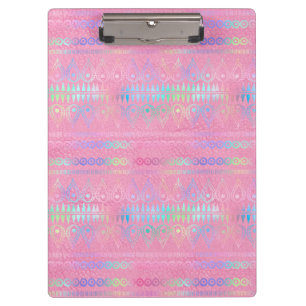 Iridescent Bohemian Unicorn Pattern Clipboard