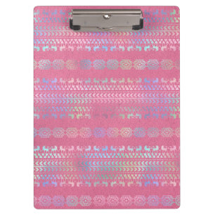 Iridescent Bohemian Unicorn Pattern Clipboard