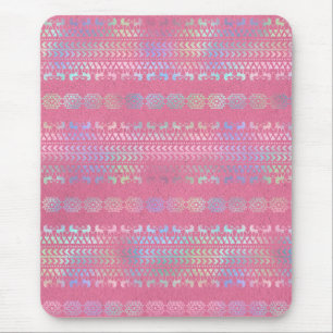 Iridescent Bohemian Unicorn Pattern Mouse Pad