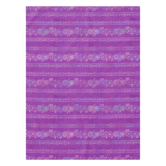 Iridescent Bohemian Unicorn Pattern Tablecloth (Front)