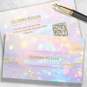 Iridescent Bokeh with Gold Accent ID1147 Business Card