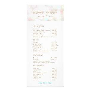 Iridescent Bokek Salon Price List Service Menu