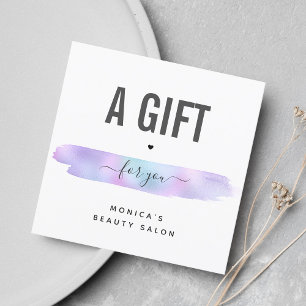 Iridescent Brush Stroke Add Logo Beauty Makeup Spa