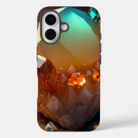 Iridescent Burst Abstract Citrine Topaz Crystal
