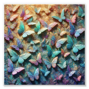 Iridescent Butterfly Garden Photo Print