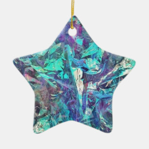 iridescent ceramic tree decoration