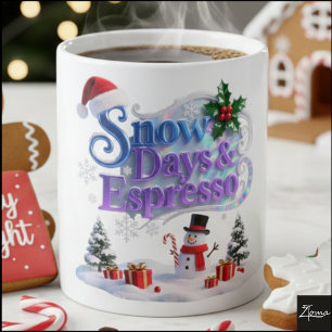 Iridescent Christmas' Snow Days & Espresso Coffee Mug