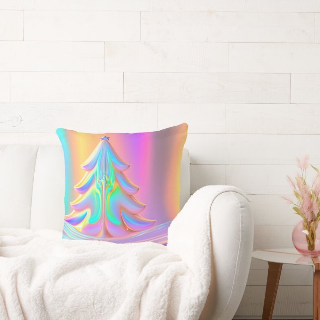 Iridescent Christmas Tree Cushion (Couch)