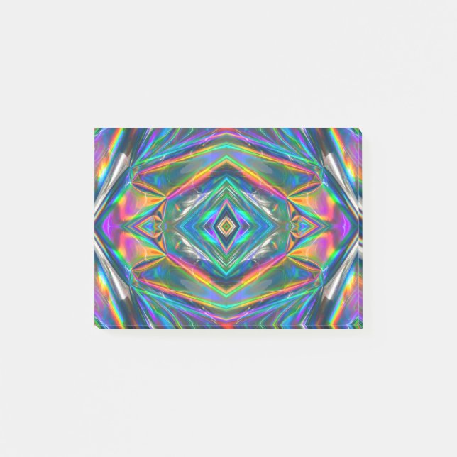 Iridescent Chrome Post It Notes (Front)