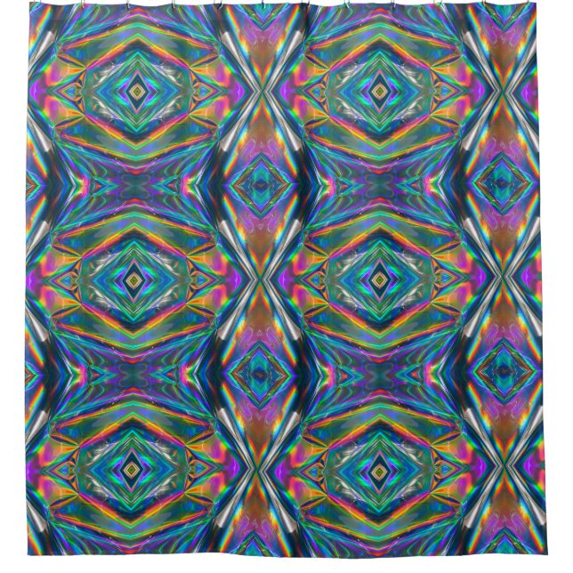 Iridescent Chrome Shower Curtain (Front)