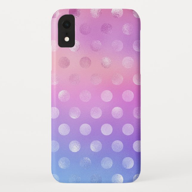 Iridescent Colours with Polka Dots Pattern Case-Mate iPhone Case (Back)