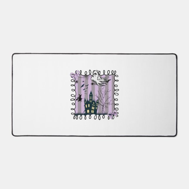 Iridescent Coquette Halloween Desk Mat (Front)