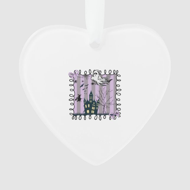 Iridescent Coquette Halloween Ornament (Front)
