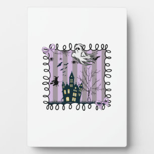 Iridescent Coquette Halloween Plaque