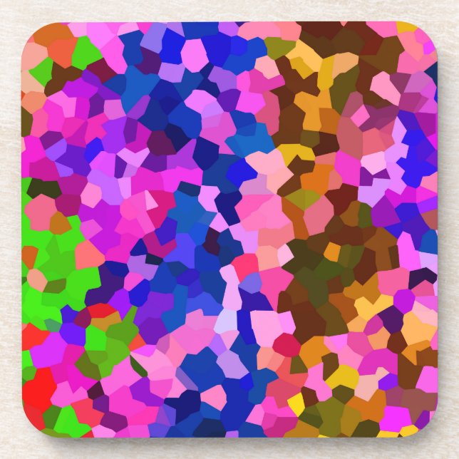 Iridescent Crystalline Abstract Pattern Coaster (Front)