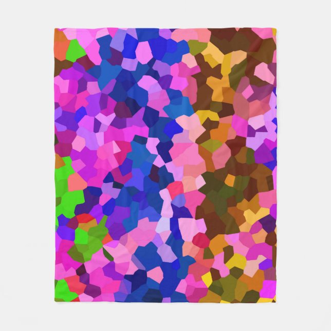 Iridescent Crystalline Abstract Pattern Fleece Blanket (Front)