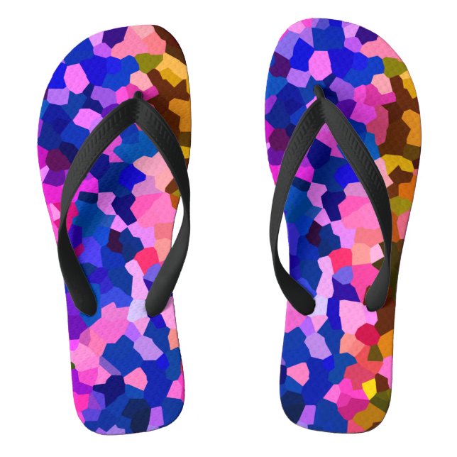 Iridescent Crystalline Abstract Pattern Jandals (Footbed)