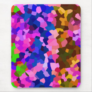 Iridescent Crystalline Abstract Pattern Mouse Pad